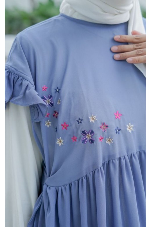 Azzura Tunik Vest Embroidery Soft Denim